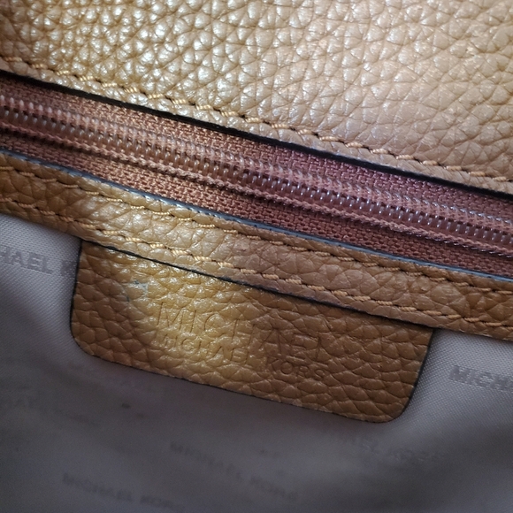 Michael Kors Maxine Brown Leather Saddle Bag - Picture 9 of 10